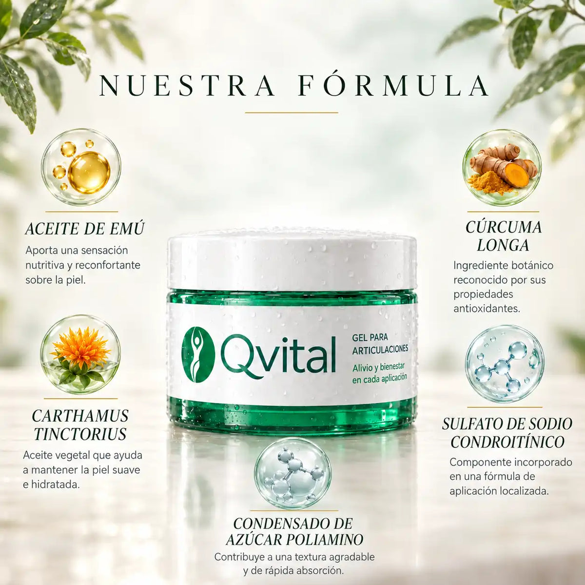 QVITAL®  · Gel de masaje Articular 100cc