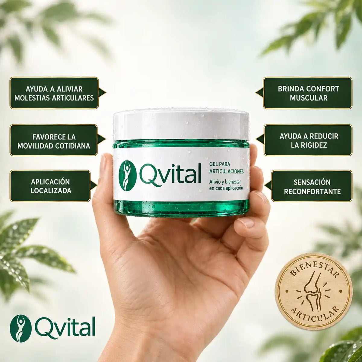 QVITAL®  · Gel de masaje Articular 100cc