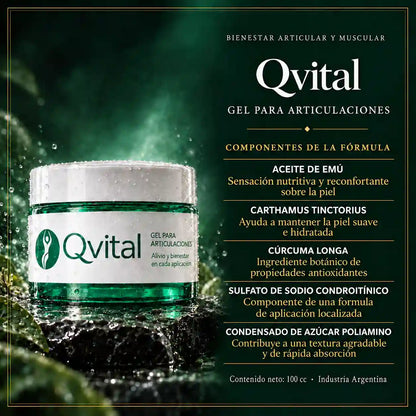 QVITAL®  · Gel de masaje Articular 100cc